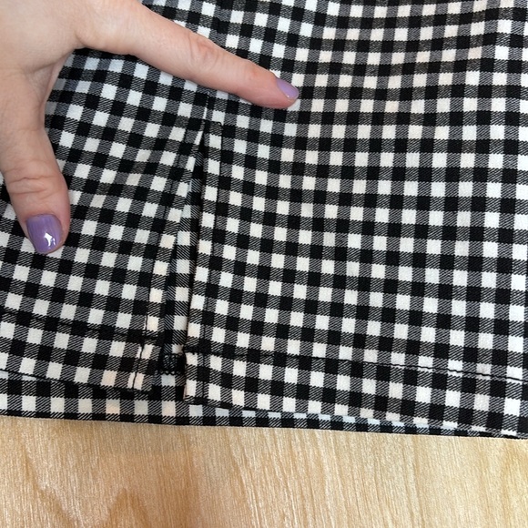 Shinestar Mini Skirt Black and White Gingham A-Line Size Small - Picture 3 of 5